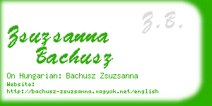 zsuzsanna bachusz business card